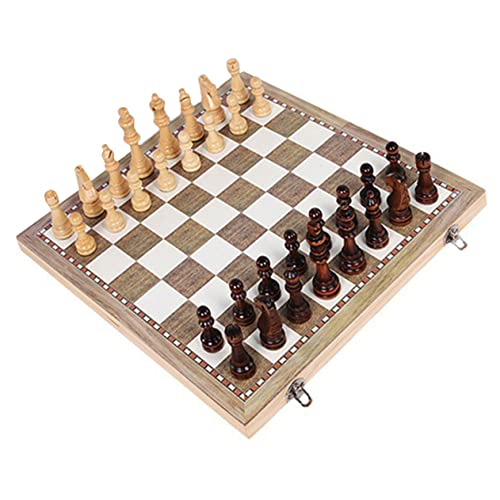 Gatuida 1 Satz Faltbares Schachspiel Set aus Holz Schachbrett Tragbar und Langlebig für Reisen Familie und Partys Gatuida 1 Satz Faltbares Schachspiel Set aus Holz Schachbrett Tragbar und Langlebig für Reisen Familie und Partys von Gatuida