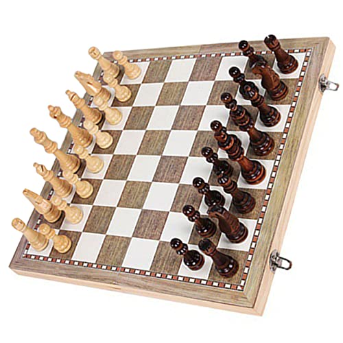 Gatuida 1 Satz Faltbares Schachspiel Set aus Holz Schachbrett mit Stabiler Konstruktion für Reisen und Familienaktivitäten Gatuida 1 Satz Faltbares Schachspiel Set aus Holz Schachbrett mit Stabiler Konstruktion für Reisen und Familienaktivitäten von Gatuida