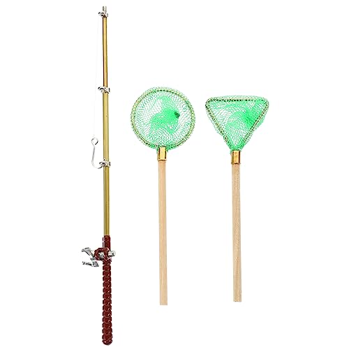 Gatuida 1 Satz Fischereistabpuppenhausdekoration winzig Angel Dekorationen aus Fischnetzen klein Kind spielzeuge Vier Miniaturfischstangenfischnetz Mini Miniaturspielfischerei Holz Grün Gatuida 1 Satz Fischereistabpuppenhausdekoration winzig Angel Dekorationen aus Fischnetzen klein Kind spielzeuge Vier Miniaturfischstangenfischnetz Mini Miniaturspielfischerei Holz Grün von Gatuida