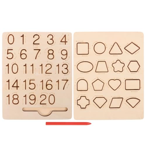 Gatuida 1 Satz Holz Schreibtafel für Doppelseitige Übungstafel zum Schreiben von Buchstaben und Zahlen Lernspielzeug Feinmotorik und Hand Augen Koordination für Vorschulkinder Gatuida 1 Satz Holz Schreibtafel für Doppelseitige Übungstafel zum Schreiben von Buchstaben und Zahlen Lernspielzeug Feinmotorik und Hand Augen Koordination für Vorschulkinder von Gatuida