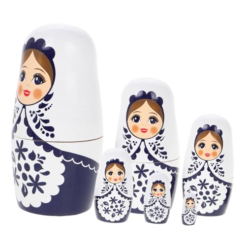 Gatuida 1 Satz Holzpuppenspielzeug Basteln Puppen Nistpuppen Babuschka Kinderverzierung Verzierungsherstellungspuppen Für Halloween-wunschgeschenk -Kits Hölzern von Gatuida