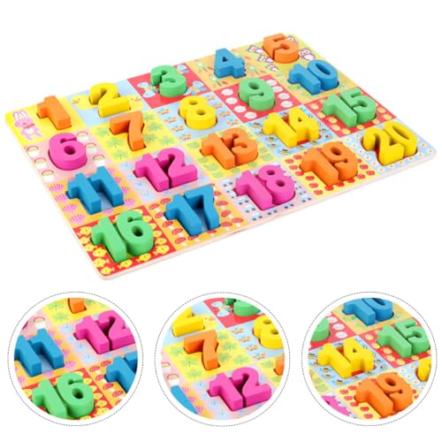 Gatuida 1 Satz Holzpuzzle für Pädagogisches Block Inlay mit Zahlen für Kognitive Entwicklung Sicher und Langlebig für Frühkindliche Bildung und Spielvergnügen von Gatuida