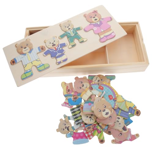Gatuida 1 Satz Kreatives Holzpuzzle für Anzieh Puzzle mit Tiermotiven Bär aus Stabilem Holz Fördert Feinmotorik und Hand Augen Koordination Lernspielzeug für Mädchen und Jungen Gatuida 1 Satz Kreatives Holzpuzzle für Anzieh Puzzle mit Tiermotiven Bär aus Stabilem Holz Fördert Feinmotorik und Hand Augen Koordination Lernspielzeug für Mädchen und Jungen von Gatuida