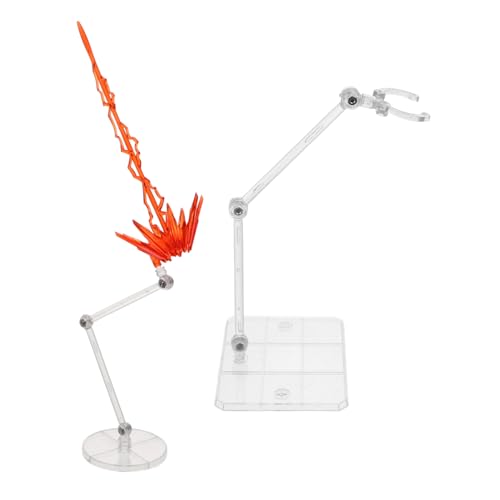 Gatuida 1 Satz Laserenergie-Ornamente Modellzubehör Modell-Zubehörteile Modellbau-Zubehör Puppen-Ausstellung Stand für Kaiser Klare Actionfigurenständer Actionfiguren-Basis Plastik rot von Gatuida