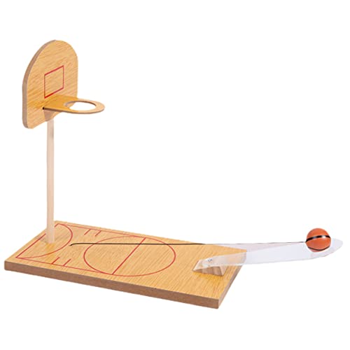 Gatuida 1 Satz Mini Basketballspiel Indoor Tischspielzeug aus Holz für Spaß und Lernspiel für Konzentration und Koordination für Zuhause und Büro von Gatuida