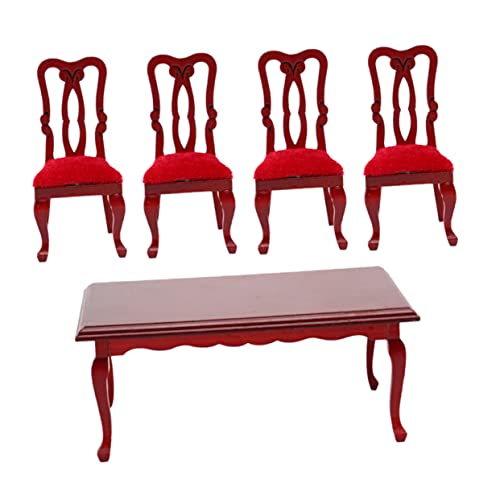 Gatuida 1 Satz Mini Essstuhltisch Set Winzige Möbel Miniaturen Bausatz Mini-Tisch Puppenhauszubehör Stühle Miniaturtisch Mini Möbel Klein Essen Miniaturpuppenhausmöbel Mini- Holz Rot Gatuida 1 Satz Mini Essstuhltisch Set Winzige Möbel Miniaturen Bausatz Mini-Tisch Puppenhauszubehör Stühle Miniaturtisch Mini Möbel Klein Essen Miniaturpuppenhausmöbel Mini- Holz Rot von Gatuida