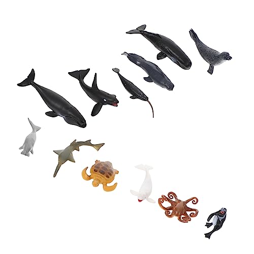 Gatuida 1 Satz Mini Meerestier Figuren Realistische Tiermodelle für Lernspielzeug zur Frühen Bildung Perfektes für Jungen und Mädchen von Gatuida