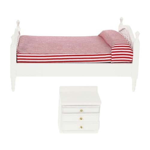 Gatuida 1 Satz Mini-Möbel Schlafzimmer Bedroom playmobilhaus tomodell spielzeughaus Decor Dolls House Miniatures Accessories puppenmöbel für puppenhaus doll House Furniture Birkensperrholz von Gatuida