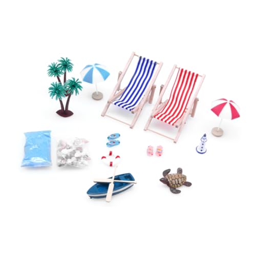 Gatuida 1 Satz Miniatur Set Dekoration Strandliegen Boot für Puppenhaus Mikrolandschaft Deko für Fotorequisiten Gatuida 1 Satz Miniatur Set Dekoration Strandliegen Boot für Puppenhaus Mikrolandschaft Deko für Fotorequisiten von Gatuida