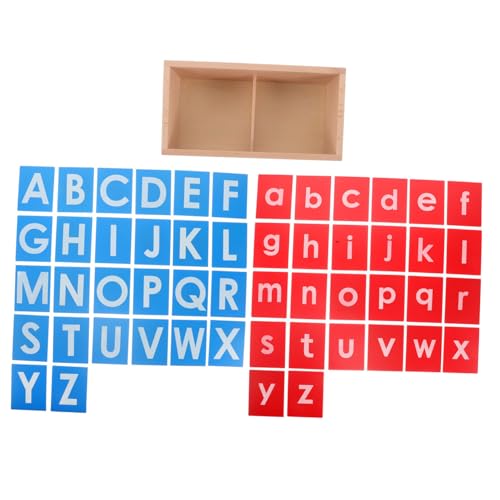 Gatuida 1 Satz Montessori Alphabet Board Rotes und Blaues Sandpapier für Vielseitige Lernwerkzeuge für Einsatz im Klassenzimmer und und Interaktiv für Frühkindliche Bildung von Gatuida
