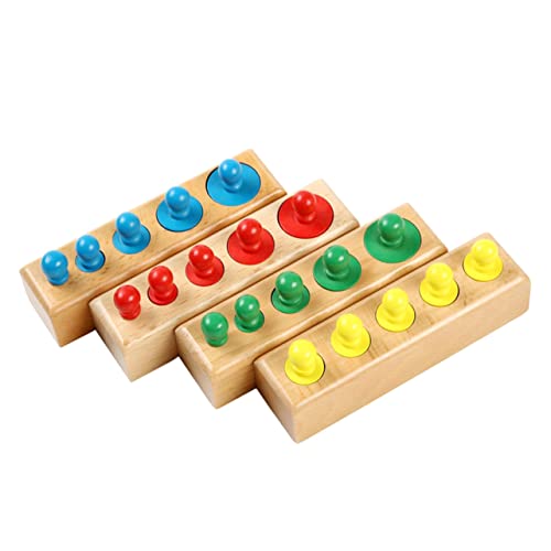 Gatuida 1 Satz Montessori Holzspielzeug Bunte Zylinder mit Knöpfen Pädagogisches Lernspielzeug für Kleinkinder Fördert Farben Koordination und Kreativität Gatuida 1 Satz Montessori Holzspielzeug Bunte Zylinder mit Knöpfen Pädagogisches Lernspielzeug für Kleinkinder Fördert Farben Koordination und Kreativität von Gatuida