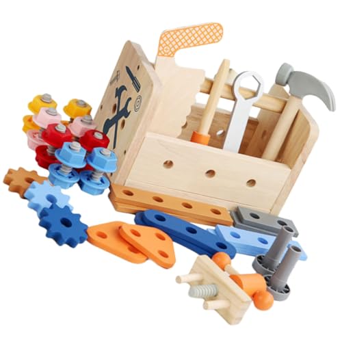 Gatuida 1 Satz Multifunktionales Holzspielzeug Set für Pädagogisches Reparaturwerkzeug mit Schrauben und Nägeln Lernspielzeug Kreativität und Motorischen Fähigkeiten für Geburtstags und Gatuida 1 Satz Multifunktionales Holzspielzeug Set für Pädagogisches Reparaturwerkzeug mit Schrauben und Nägeln Lernspielzeug Kreativität und Motorischen Fähigkeiten für Geburtstags und von Gatuida