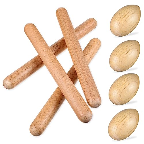 Gatuida 1 Satz Musikalisches Set für Holz Ei Shaker und Rhythmus Sticks Pädagogisches Instrument für Kleinkinder Musikalität und Motorischen Fähigkeiten Gatuida 1 Satz Musikalisches Set für Holz Ei Shaker und Rhythmus Sticks Pädagogisches Instrument für Kleinkinder Musikalität und Motorischen Fähigkeiten von Gatuida