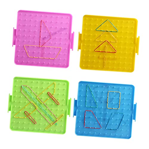 Gatuida 1 Satz Nagelbrettunterrichtshilfen geometriebrett plastiktisch unterrichtsmaterial pegboard peg Board plasure Lernspielzeug für Lehrinstrument studentische Nagelplatte von Gatuida