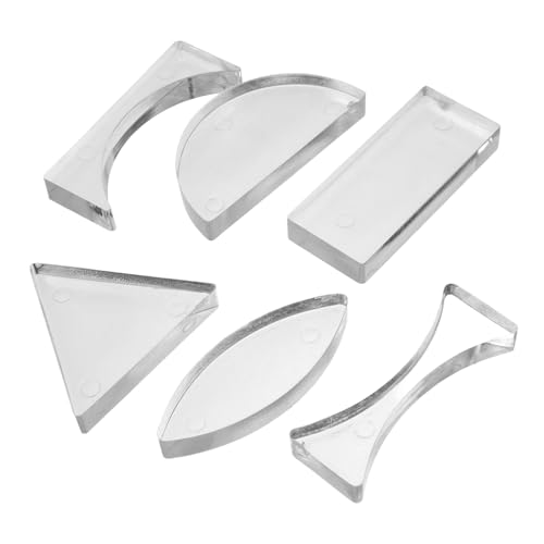 Gatuida 6-teiliges Konkaves Und Konvexes Acryl-linsen-demonstrationsset Für Physik – Laborausrüstung Für Reflexion Und Brechung von Gatuida