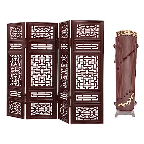 Gatuida Miniatur Guzheng Satz Retro Bildschirm Spielzeug für Puppenhaus Zubehör Kleiner Möbel Zubehör für Mädchen Cosplay Miniatur Möbel Deko Retro Spielzeug für Mikrolandschaften von Gatuida
