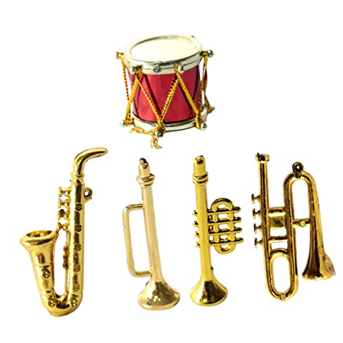 Gatuida 1 Satz Saxophon-Modell Mini Musical Spielzeugsaxophon Musikinstrumente Kleines Saxophon Golden Plastik von Gatuida