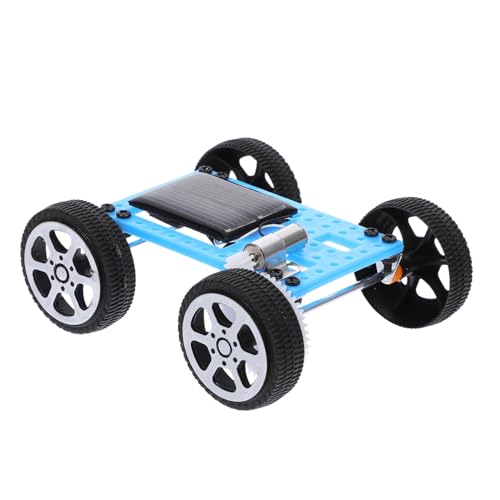 Gatuida 1 Satz Solarautospielzeug pädagogische Solarautomodelle Motor klein Bauen Sie EIN Solarautomodell zusammen Bausatz Lernhilfe für Solarautos Solarauto-Montagemodell Metall Blau von Gatuida