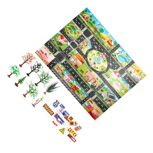 Gatuida 1 Satz Spielteppich Verkehrsspielmatte mit Parkszene für Lustiger Bodenbelag für Outdoor Aktivitäten Englischer Verkehrszeichen und Bäume für Junge Mädchen und Kleinkinder Gatuida 1 Satz Spielteppich Verkehrsspielmatte mit Parkszene für Lustiger Bodenbelag für Outdoor Aktivitäten Englischer Verkehrszeichen und Bäume für Junge Mädchen und Kleinkinder von Gatuida