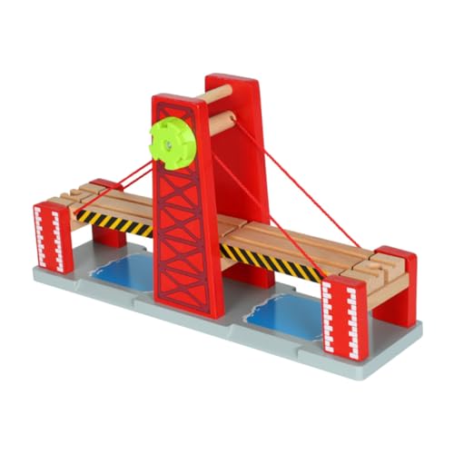 Gatuida 1 Satz Spur Guide Rail bullittrain züge Train Toy The Bridge The Train holzbahn Zug Holzeisenbahn Zugstrecke Zugbrücke aus Holz Eisenbahnbrücke Gleisbrücke hölzern rot von Gatuida