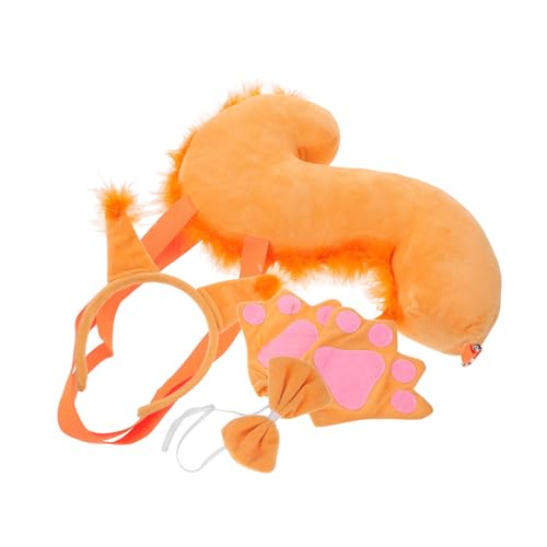 Gatuida 1 Satz Tier Kostüm Set Teiliges Set mit Tierohren Stirnband und Fliege für Halloween Karneval und Cosplay Events Leicht und zu Tragen von Gatuida