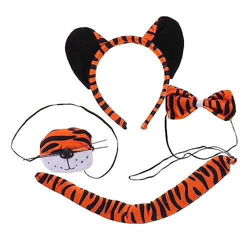Gatuida 1 Satz Tiger Kostüm Set für Teiliges Tiger Cosplay Zubehör mit Tigerohren und Stirnband Karneval Halloween und Kostümpartys Gatuida 1 Satz Tiger Kostüm Set für Teiliges Tiger Cosplay Zubehör mit Tigerohren und Stirnband Karneval Halloween und Kostümpartys von Gatuida