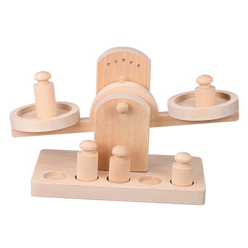 Gatuida Holzwaage Für Jungen Und Mädchen Lernspielzeug Waage Spielzeug Zum Unterrichten Von Mathematik von Gatuida