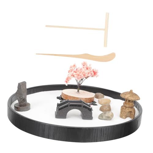 Gatuida 1 Satz Zen Sandbox Dekoration Japanische Stil Ornamente für Meditation Tischdekoration für Friedliche im Büro oder Wohnzimmer Gatuida 1 Satz Zen Sandbox Dekoration Japanische Stil Ornamente für Meditation Tischdekoration für Friedliche im Büro oder Wohnzimmer von Gatuida