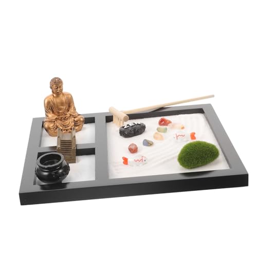 Gatuida 1 Schachtel Zen Garten aus Holz für Meditation Stimmungsvolle Sand Dekoration für Schreibtisch und Wohnzimmer für Entspannung Gatuida 1 Schachtel Zen Garten aus Holz für Meditation Stimmungsvolle Sand Dekoration für Schreibtisch und Wohnzimmer für Entspannung von Gatuida