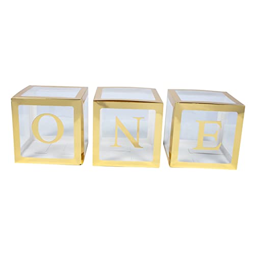 Gatuida 1 Set Boxen Ballonbox zum Geburtstag briefkasten briefkarton letter box erste Party hochzeitsdeko Boxen für Luftballons aus Papier Ballonboxen mit Buchstabenmuster Plastik Golden von Gatuida