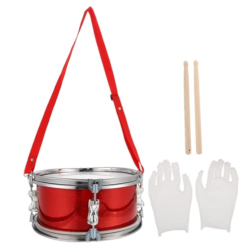 Gatuida 1 Set Kindertrommel Snare Drum Anzüge Für Jungen Musikinstrumente Trommeln Für Kindertrommel Marschtrommel Trommeln Snare Kleine Trommel Edelstahl Rot von Gatuida