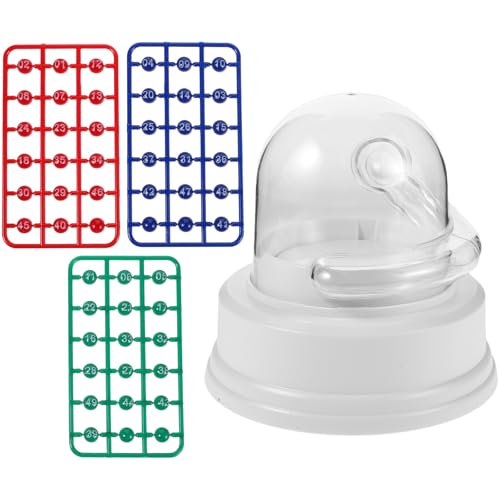 Gatuida 1 Set Lotteriekugelmaschine: Tragbare Mini-Bingomaschine – Elektrisches Glücks-Bingospiel mit Lottokugeln für Familienfeiern, Halloween, Geburtstagsunterhaltung von Gatuida