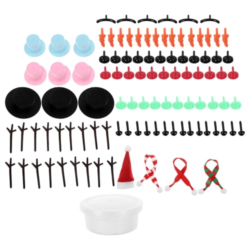Gatuida 1 Set Modelliermasse, DIY-Schneemann-Set – lufttrocknender Ton, Schneemann-Bastelarbeiten für Kinder, Weihnachtsstrümpfe, Bastelarbeiten für Kinder von Gatuida