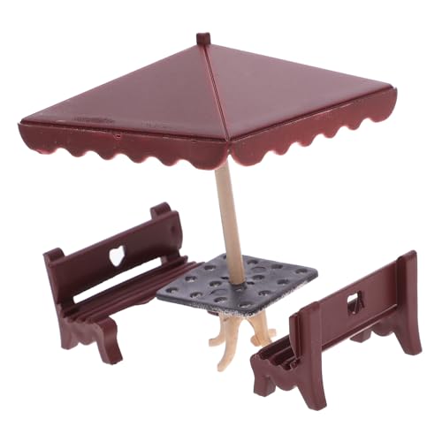 Gatuida 1 Set Parkstuhl Modell Puppenhaus Miniatur Puppenhausmöbel Puppenhausminiaturen Gartenbank Minimöbel Für Puppenhaus Minihausbedarf Puppenmöbel Dunkelbraun Abs von Gatuida