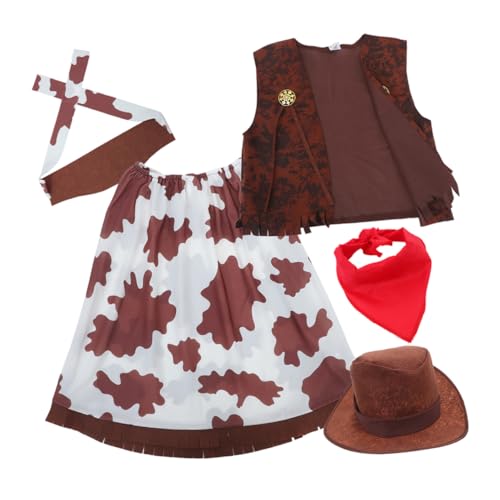 Gatuida 1 Set Western-outfits Für Cowgirls: Piratenweste, Hut, Bandana, Halloween-rock – Kostüm Für Kinder, Verkleidung, Rollenspiele, Geburtstagsfeiern, Cosplay Gatuida 1 Set Western-outfits Für Cowgirls: Piratenweste, Hut, Bandana, Halloween-rock – Kostüm Für Kinder, Verkleidung, Rollenspiele, Geburtstagsfeiern, Cosplay von Gatuida