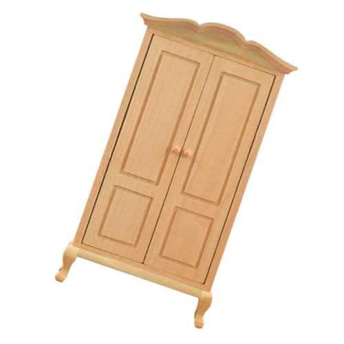 Gatuida 1 Stück Holzmöbelmodell Mini Szenendekor Puppenschrank Mini Garderobenmodell Mini Garderobenornamente Hausgarderobenschrank Mini Möbelmodell Feengartenschrank Mini von Gatuida