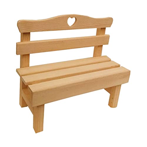 Gatuida 1 Stück Kleiner Holzstuhl Mikro Miniatur Gartenmöbel Miniatur Bank Miniaturen Dekorative Bankstühle Bank Ornamentbänke Mini Bankstuhl Für Bären Oder Puppendekoration Khaki von Gatuida