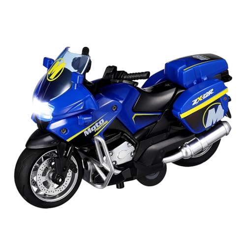 Gatuida 1 Stück Mini Pull Back Motorradspielzeug für Friktionsbetriebene Interaktive Spielzeugmotorräder Blau mit Licht und Geräuschen Fördert die Hand Augen Koordination und Eltern Junge von Gatuida