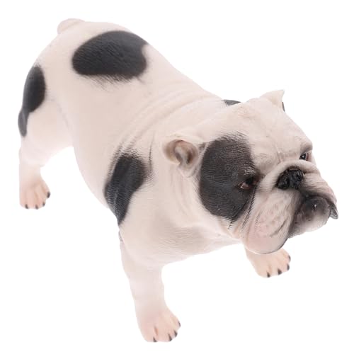 Gatuida 1 Stück PVC Simulation Figurine Haustier Hund Deko Figur Stehende Bulldogge Realistisches Modell für Zuhause Büro Auto und Schreibtisch Deko von Gatuida