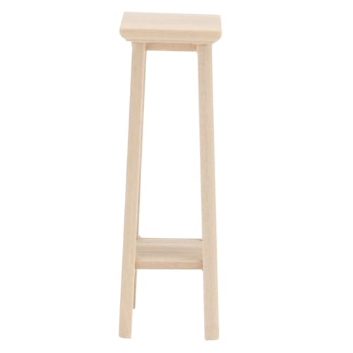 Gatuida 1 Stück hoher Hocker bastelpappe bastelset bastelmaterial bastel Material -Dekoration Miniatur-Hausmöbel Micro-Hocker-Modell Miniaturschmuck Mini-Hocker hölzern Khaki von Gatuida
