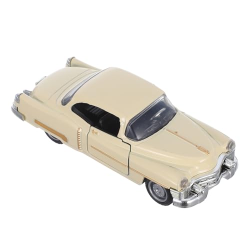 Gatuida 1 Stück klassisches Automodell Modellauto Retro groß Miniature car Models Klassisches Auto Modell Autos ferngesteuertes Auto antikes Automodell Desktop-Dekoration Legierung Beige von Gatuida