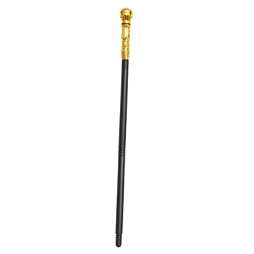Gatuida 1 Stück runder Stab Halloween Costume Halloween Kleidung Halloween Kostuem Halloween-Accessoires halloweendeko Party dreiteiliger Zauberstab Halloween-Requisitenstock Golden von Gatuida