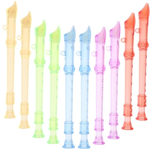 Gatuida 10 STK. Teiliges Kunststoff Blockflöten für Mini Flöten Musikinstrumente Leicht Sicher für Anfänger und Musikförderung bei Mädchen und Jungen Zufällige Farbe von Gatuida