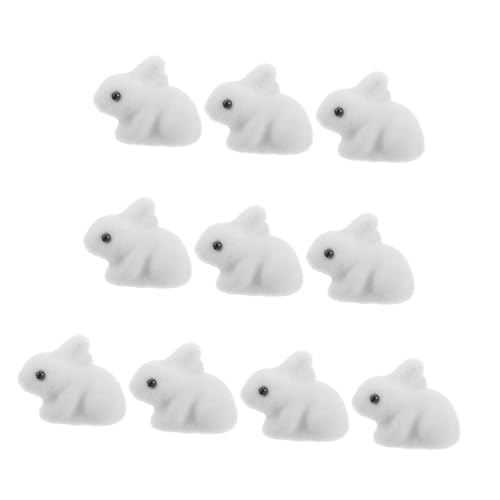 Gatuida 10 Stück Beflockung Kaninchen Ornament Zubehör Für Den Puppenhausgarten Mini-tierfiguren Zum Verstecken Osterfiguren Miniaturfiguren Mini-hasenfiguren Hasendekoration Schaum Weiß Gatuida 10 Stück Beflockung Kaninchen Ornament Zubehör Für Den Puppenhausgarten Mini-tierfiguren Zum Verstecken Osterfiguren Miniaturfiguren Mini-hasenfiguren Hasendekoration Schaum Weiß von Gatuida