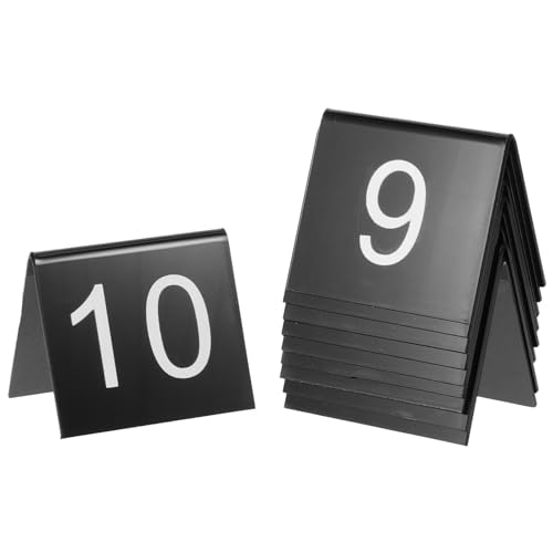 Gatuida 10 Stück Nummernschild Tischnummer Das Schild Zelt Acryl Doppelseitiges Acryl Nummernschild Partyzubehör Nummernmarkierung Für Beweise Dekorieren Tischkarte Nummer von Gatuida