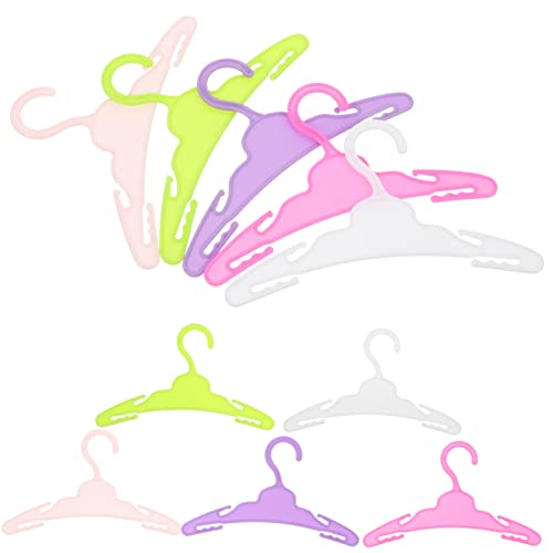 Gatuida 10 Stück Miniatur Puppen Kleiderbügel Kleine Kleiderbügel für Puppenoutfits Dekorative Aufbewahrungslösung für Puppenkleidung für Puppenhäuser und Sammlungen von Gatuida