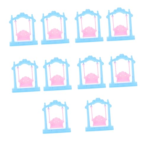 Gatuida 10 Stück Miniatur Puppenhaus Schaukelsitz für Mädchen Teiliges Set für Puppenhäuser und Garten Perfektes für Kleine Prinzessinnen von Gatuida