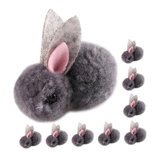 Gatuida 10 Stück Plüsch Häschen shöne bescherung Bunny weihnachstsgeschenk Miniature plüschhasen Kleidung Kaninchen Bastelprojekte für Erwachsene DIY liefert Kleidung schmücken Grey von Gatuida
