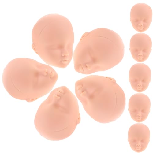 Gatuida 10 Stück Puppenkopf Anziehen Groß Nur Miniaturpuppenköpfe Puppengesichter Winzige Puppenköpfe Gruselige Puppenköpfe Make-up-Puppe Teile Herstellung Handwerk Klein Zeichnung Plastik von Gatuida
