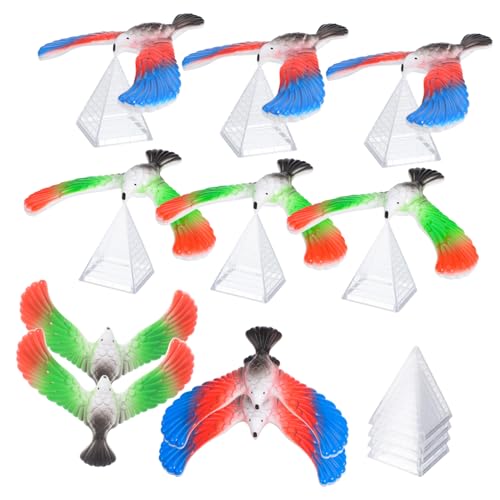 Gatuida 10 Stück Teiliges Balancierendes Adler Hochwertigem Kunststoff Physik Lernspielzeug für Gleichgewichts Vogel für Finger Partygeschenk und Schulbelohnung Farblich Zufällige Farbe von Gatuida